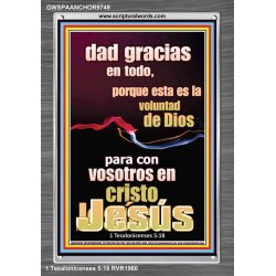Dar Gracias Siempre es la voluntad de Dios para ti en Cristo Jesús   decoración de pared cristiana   (GWSPAANCHOR9749)   