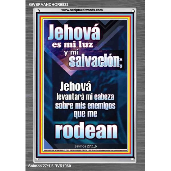 Jehová es mi luz y mi salvación   Arte mural cristiano contemporáneo   (GWSPAANCHOR9832)   