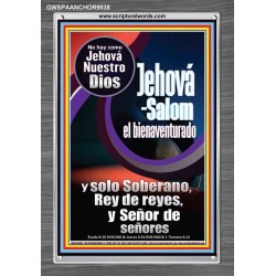 Jehová-Salom   Decoración de la pared de la habitación de invitados enmarcada   (GWSPAANCHOR9838)   
