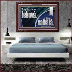 Espera a Jehov,   Decoracin de pared de bao enmarcada   (GWSPAARISE11048)   