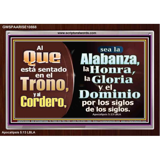 Alabanza, Honor, Gloria y Dominio Al Cordero de Dios   pinturas cristianas   (GWSPAARISE10868)   
