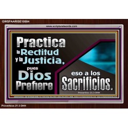 Practica la Rectitud y la Justicia   Retrato de las Escrituras   (GWSPAARISE10884)   "33X25"