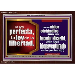 la ley perfecta, la ley de la libertad,    Marco de versículos de la Biblia   (GWSPAARISE11147)   