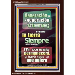 Generación va, y generación viene   Marco Decoración bíblica   (GWSPAARISE10091)   "25x33"
