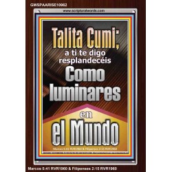 Talitha Cumi brilla como luces en el mundo   Versículos de la Biblia   (GWSPAARISE10962)   