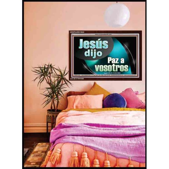 Jesús dijo Paz a vosotros   Arte de la pared del marco cristiano   (GWSPAARK10822)   