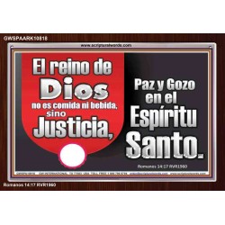 Reino de Dios es Justicia Paz Gozo en Espíritu Santo   Arte cristiano del marco   (GWSPAARK10818)   