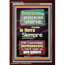 Generación va, y generación viene   Marco Decoración bíblica   (GWSPAARK10091)   "25x33"