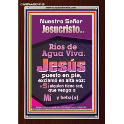 JesuCristo Ríos de Agua Viva   Marco de arte de las escrituras   (GWSPAARK10160)   "25x33"