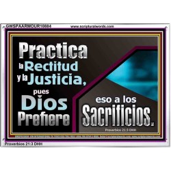 Practica la Rectitud y la Justicia   Retrato de las Escrituras   (GWSPAARMOUR10884)   