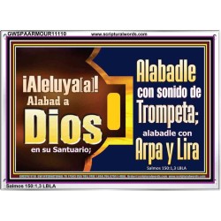 Alabad a Jehová con el sonido de la Trompeta, Arpa y Lira   Versículos de la Biblia Arte de la pared   (GWSPAARMOUR11110)   