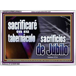 Sacrificios de Júbilo   Versículos bíblicos inspiradores enmarcados   (GWSPAARMOUR9831)   
