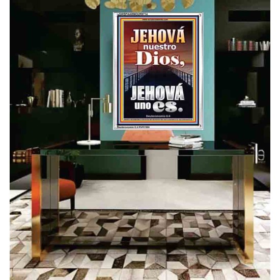 Jehová nuestro Dios   Letreros con marco de madera de las Escrituras   (GWSPAARMOUR9714)   