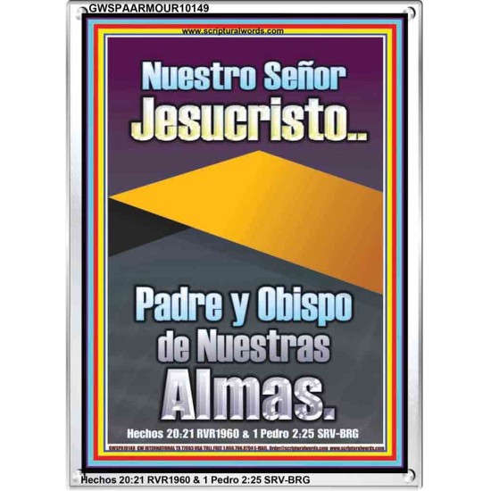 JesuCristo Padre y Obispo de Nuestras Almas   Versículos de la Biblia para el marco de los niños   (GWSPAARMOUR10149)   