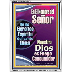 Santo El Fuego Consumidor   Láminas artísticas de las Escrituras   (GWSPAARMOUR10171)   