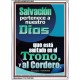 Salvation to our God who sits on the Throne   Marco de madera de las Escrituras   (GWSPAARMOUR10851)   