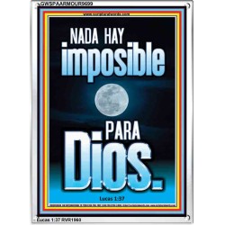 nada hay imposible para Dios   Arte mural bíblico   (GWSPAARMOUR9699)   