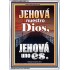 Jehová nuestro Dios   Letreros con marco de madera de las Escrituras   (GWSPAARMOUR9714)   "12x18"