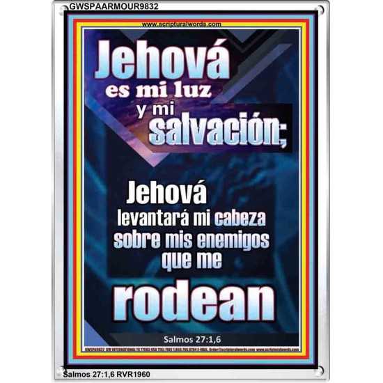 Jehová es mi luz y mi salvación   Arte mural cristiano contemporáneo   (GWSPAARMOUR9832)   