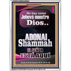 ADONAI Shammah EL SEÑOR ESTÁ AQUÍ   Versículo de la Biblia del marco   (GWSPAARMOUR9852)   
