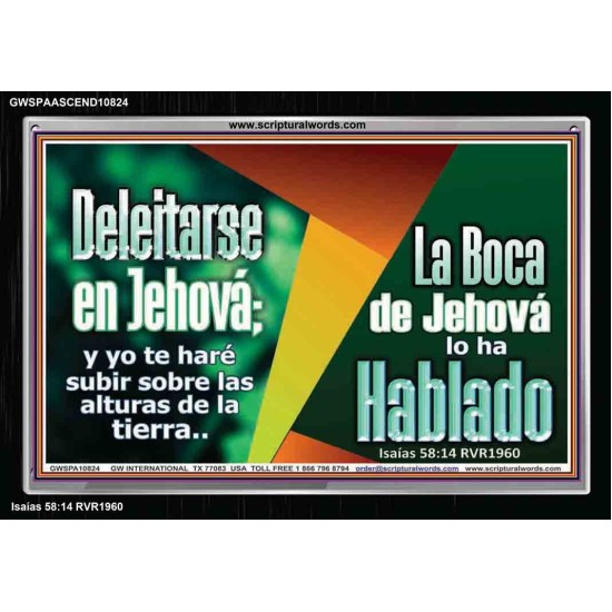 Deleitarse en Jehová   Marco de versículos de la Biblia   (GWSPAASCEND10824)   