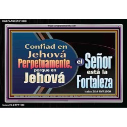Confiad en Jehová Perpetuamente   Versículo de la Biblia enmarcado   (GWSPAASCEND10888)   
