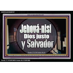 Jehová-nisi, Dios justo y Salvador   Versículo de la Biblia enmarcado   (GWSPAASCEND9787)   