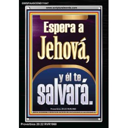 Espera a Jehová, y él te salvará   Marco Decoración bíblica   (GWSPAASCEND11047)   