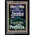 el Testimonio de Jesús es el Espíritu de Profecía   Letreros enmarcados en madera de las Escrituras   (GWSPAASCEND11067)   "25x33"
