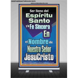 Fe Sincera En El Nombre De Nuestro Señor Jesucristo   Versículos de la Biblia Póster   (GWSPABREAKTHROUGH10976)   