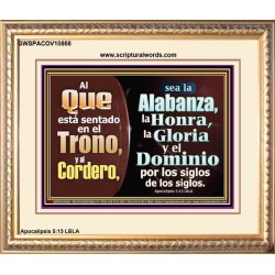 Alabanza, Honor, Gloria y Dominio Al Cordero de Dios   pinturas cristianas   (GWSPACOV10868)   "23X18