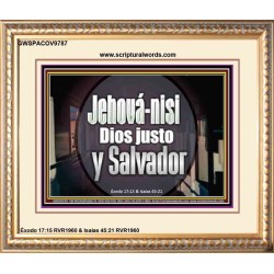 Jehová-nisi, Dios justo y Salvador   Versículo de la Biblia enmarcado   (GWSPACOV9787)   