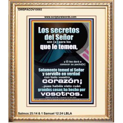 Los secretos del Señor son[a] para los que le temen   Arte cristiano del marco   (GWSPACOV10093)   