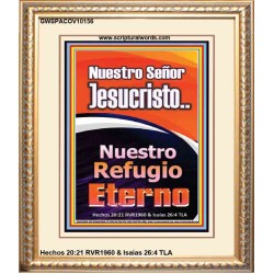 JesuCristo Nuestro Refugio Eterno   marco de arte cristiano contemporáneo   (GWSPACOV10156)   "18x23"