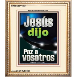 Jesús dijo Paz a vosotros   Versículos de la Biblia Marco Láminas artísticas   (GWSPACOV10821)   