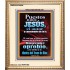 puestos los ojos en Jesús, el autor y consumador de la fe   Versículos de la Biblia Marco Láminas artísticas   (GWSPACOV9696)   "18x23"