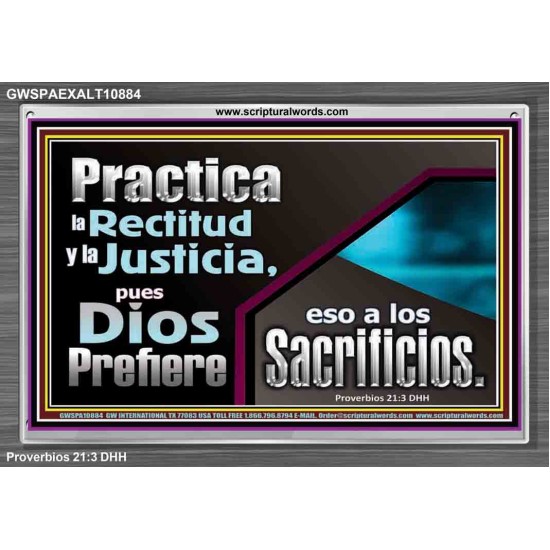 Practica la Rectitud y la Justicia   Retrato de las Escrituras   (GWSPAEXALT10884)   