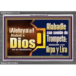 Alabad a Jehová con el sonido de la Trompeta, Arpa y Lira   Versículos de la Biblia Arte de la pared   (GWSPAEXALT11110)   