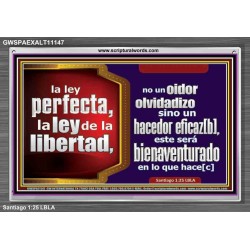 la ley perfecta, la ley de la libertad,    Marco de versículos de la Biblia   (GWSPAEXALT11147)   