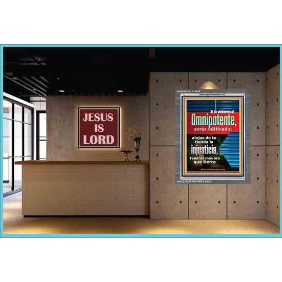 vuélvete al Todopoderoso   Arte de pared bíblico de marco grande   (GWSPAEXALT10280)   