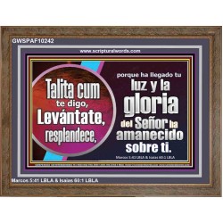 Talita Cumi levántate y brilla   Arte de pared bíblico de marco grande   (GWSPAF10242)   "45X33"