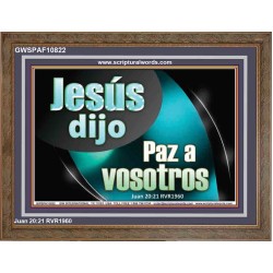 Jesús dijo Paz a vosotros   Arte de la pared del marco cristiano   (GWSPAF10822)   