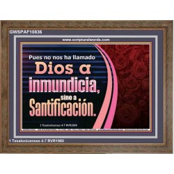 Ser santificado   Letreros enmarcados en madera de las Escrituras   (GWSPAF10836)   