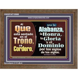Alabanza, Honor, Gloria y Dominio Al Cordero de Dios   pinturas cristianas   (GWSPAF10868)   "45X33"