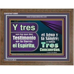 Tres Testigos en la tierra el Espíritu, el Agua y la Sangre   Arte Religioso   (GWSPAF10895)   "45X33"