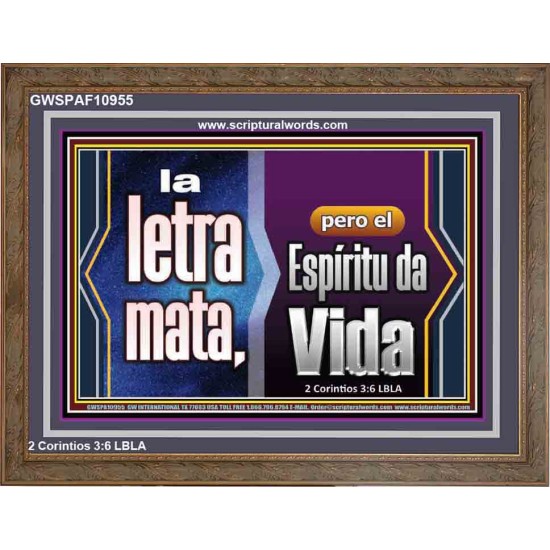 la letra mata, pero el Espíritu da Vida   Láminas artísticas de las Escrituras   (GWSPAF10955)   