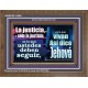 La justicia, y sólo la justicia   Versículos de la Biblia Arte de la pared Marco de vidrio acrílico   (GWSPAF11008)   