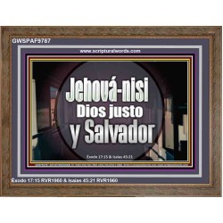Jehová-nisi, Dios justo y Salvador   Versículo de la Biblia enmarcado   (GWSPAF9787)   