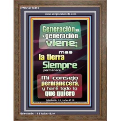 Generación va, y generación viene   Marco Decoración bíblica   (GWSPAF10091)   
