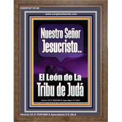 JesuCristo El León de La Tribu de Judá   Arte de pared religioso enmarcado   (GWSPAF10140)   